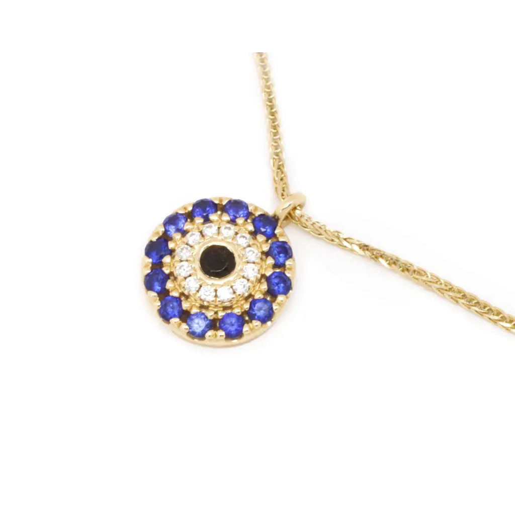 14KT Evil Eye Protector Necklace - Necklaces - 2