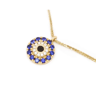 14KT Evil Eye Protector Necklace - Necklaces - 2