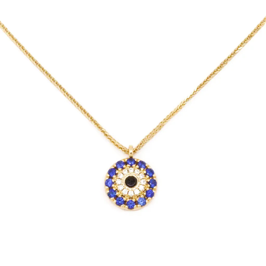 14KT Evil Eye Protector Necklace - Necklaces - 1