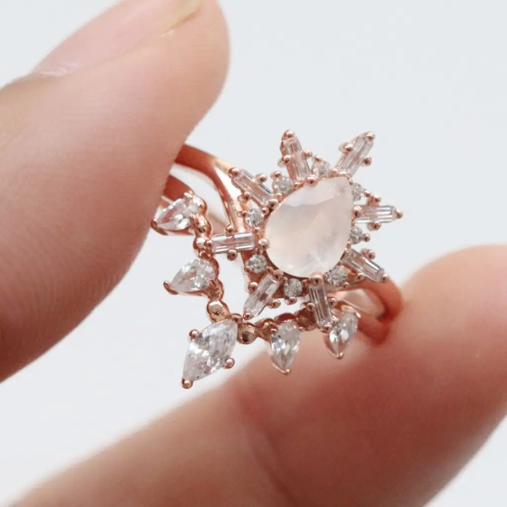 Alice Ring Set - Moonstone - Rings - 4