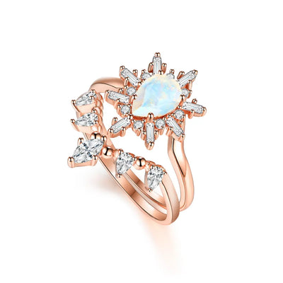 Alice Ring Set - Moonstone - Rings - 1