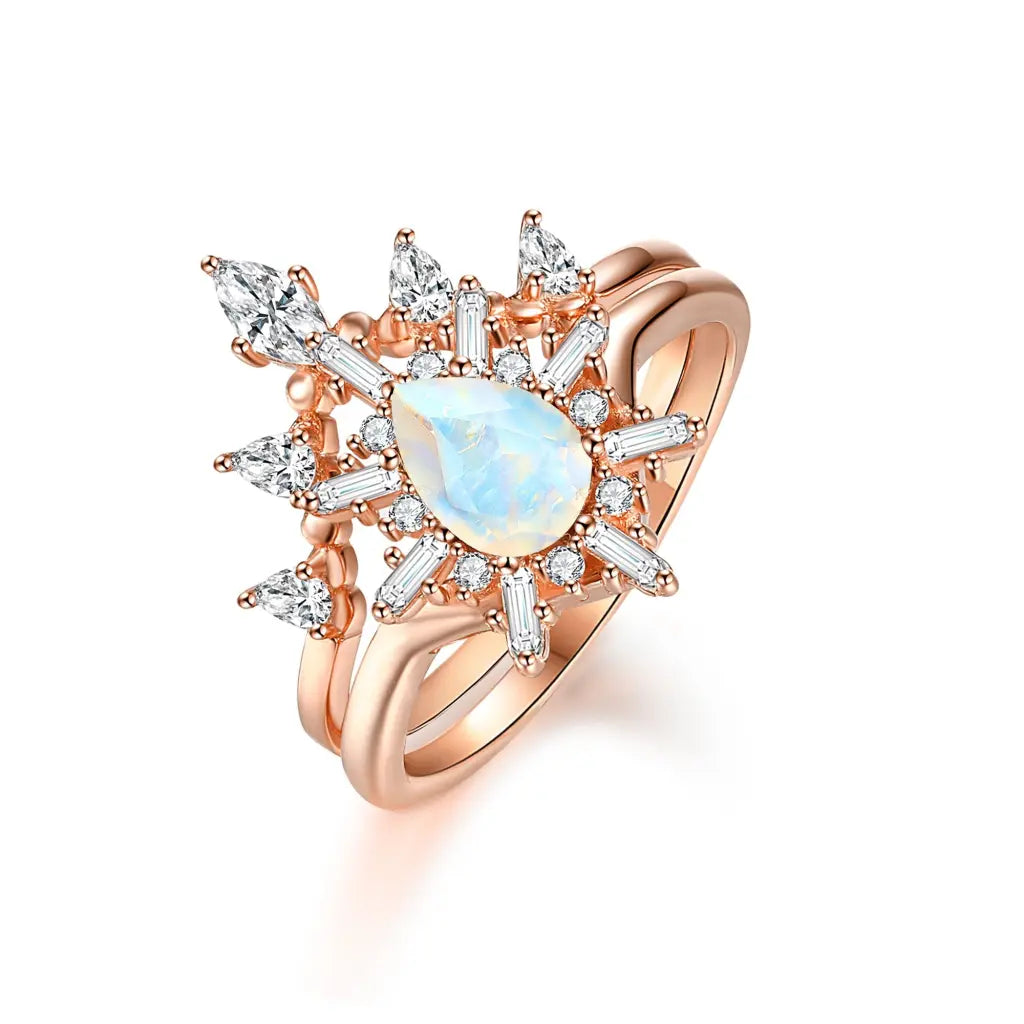 Alice Ring Set - Moonstone - Rings - 2