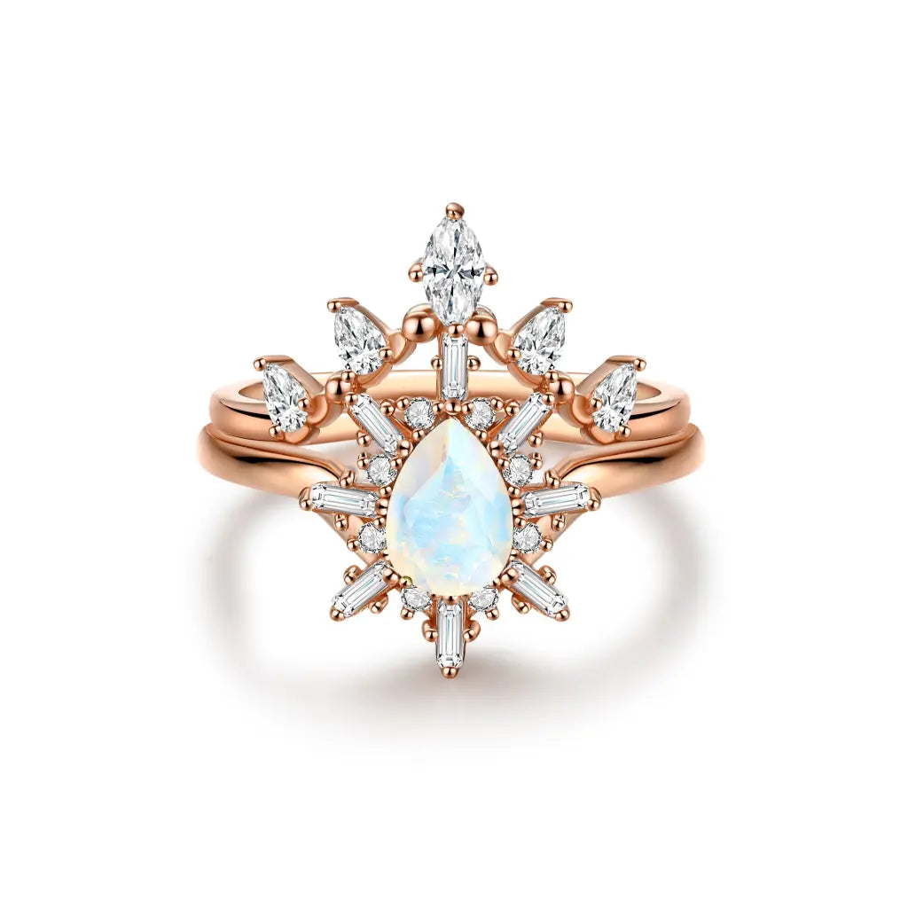 Alice Ring Set - Moonstone - Rings - 3