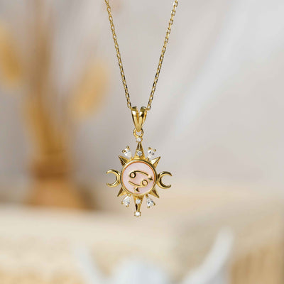 Celestial Horoscope Pendant - Cancer - Necklaces - 1