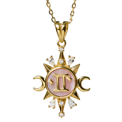 Celestial Horoscope Pendant - Gemini - Necklaces - 1