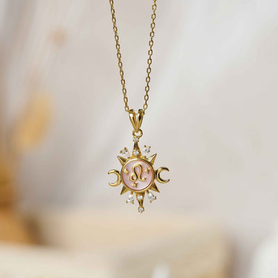 Celestial Horoscope Pendant - Leo - Necklaces - 1