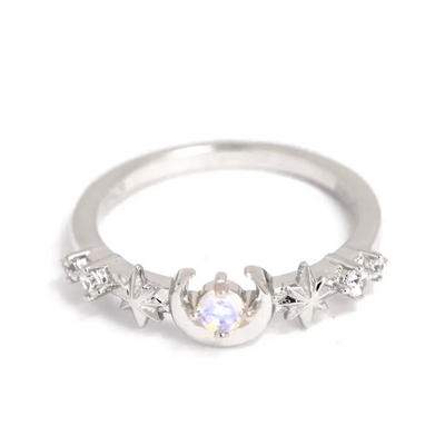 Moonlight Twinkle Dainty Ring - Rings - 2