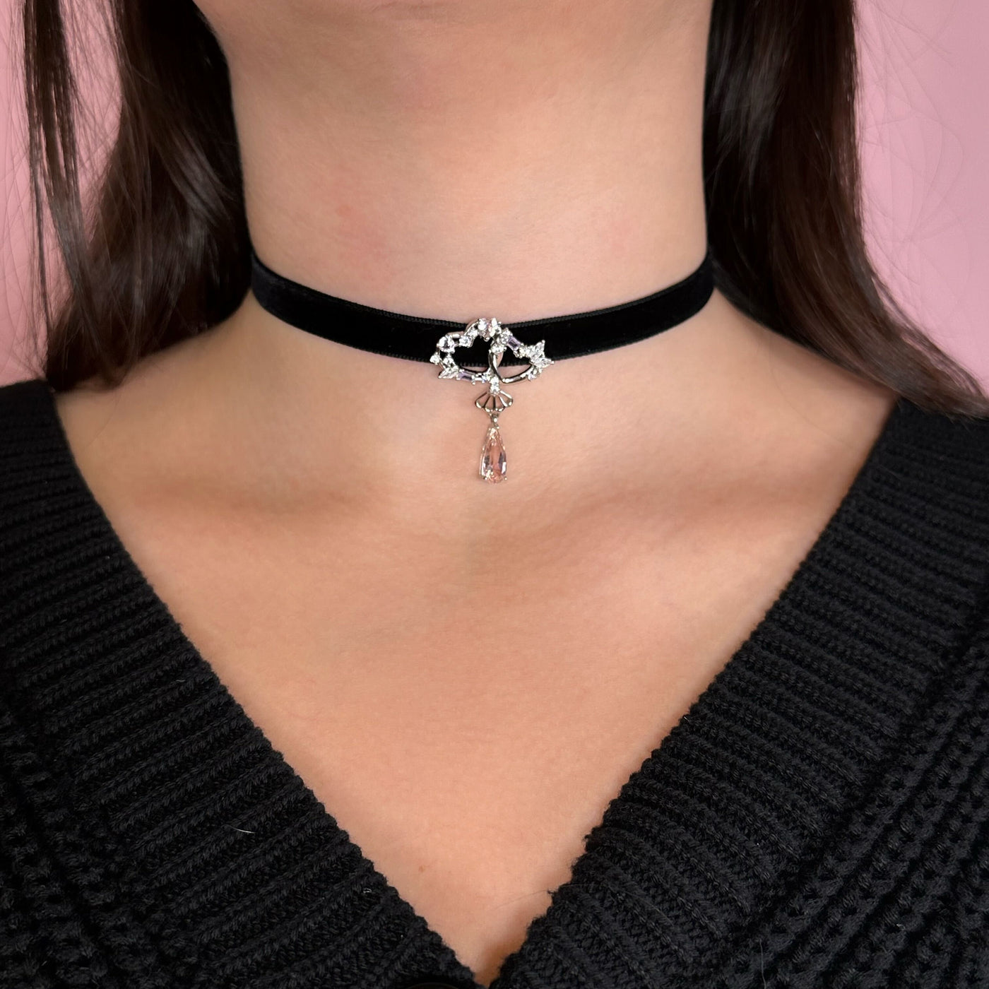 Naomi Velvet Choker - Necklaces - 2