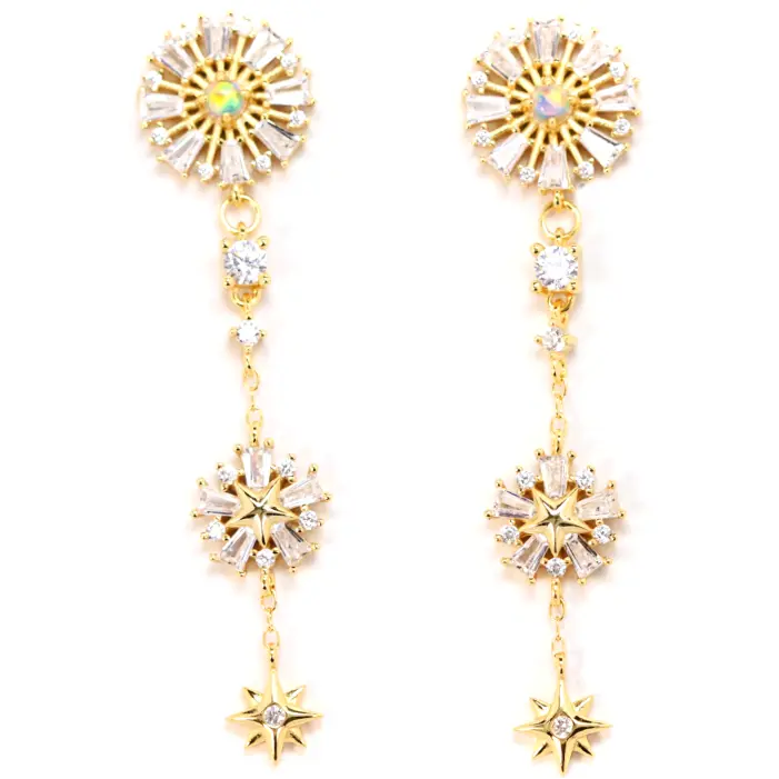 Nora Opal Burst Drop Earrings - Earrings - 2