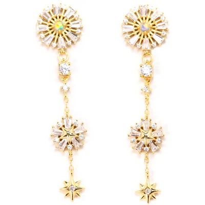 Nora Opal Burst Drop Earrings - Earrings - 2