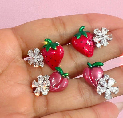 Peach Studs - Earrings - 3