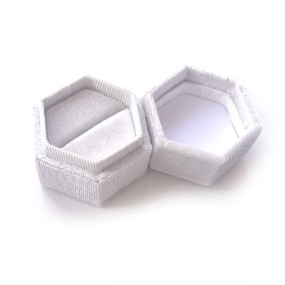 Premium Hexagonal Velvet Ring Box