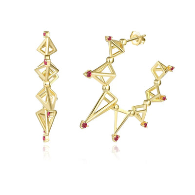 Polaris Hoops - Ruby - Earrings - 2