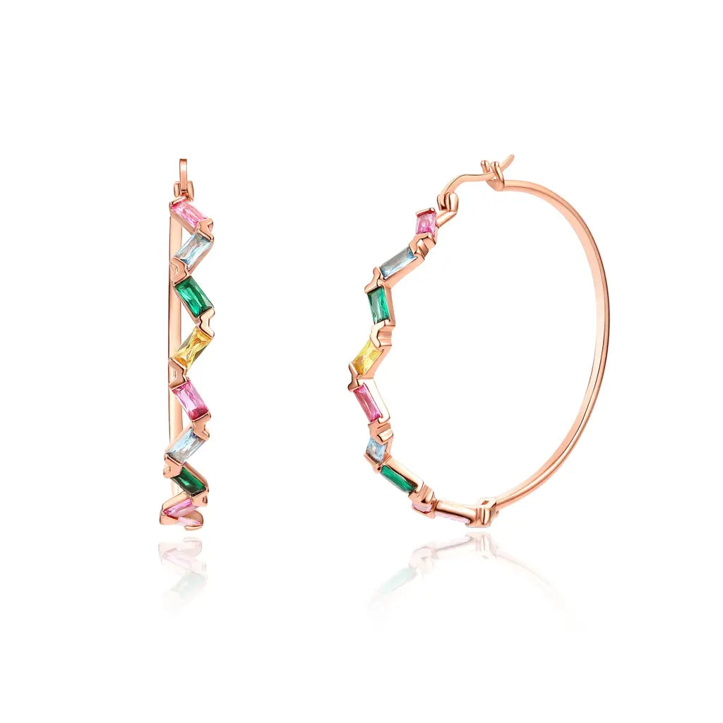 Rainbow Sprinkle Hoops - Earrings - 1