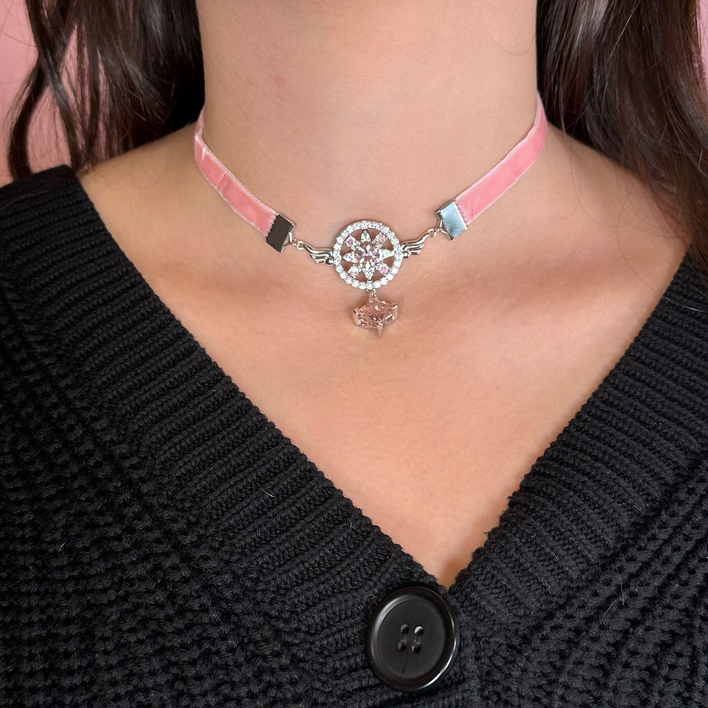 Sakura Velvet Choker - 3