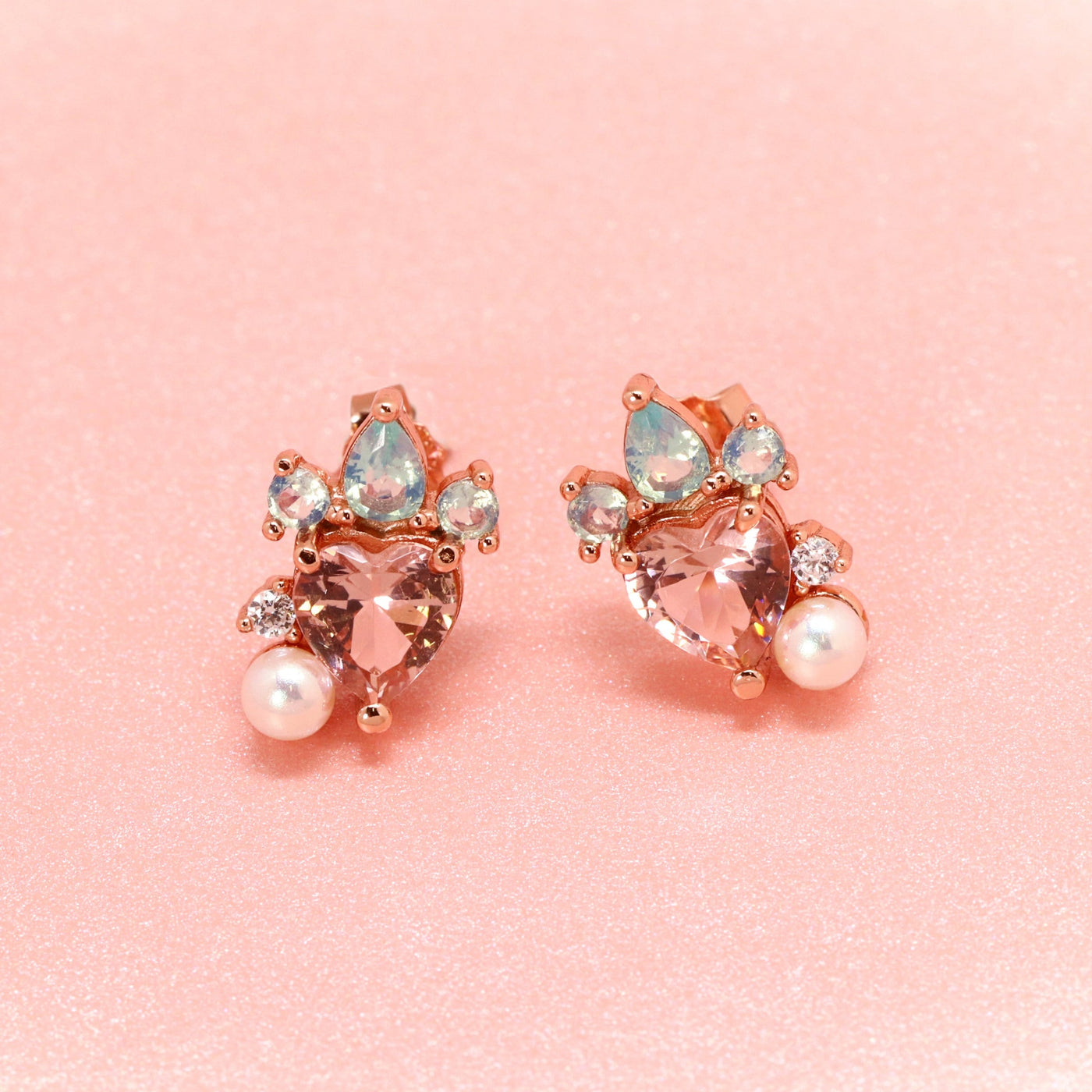 Strawberry Pearl Studs - Earrings - 2